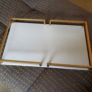 EUC Tray - Metal/pebbled leather look by J. Hunt